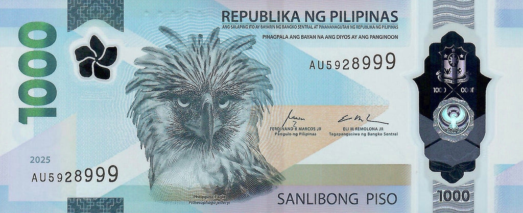 Philippines  1000 piso 2025 polymer B1108e UNC