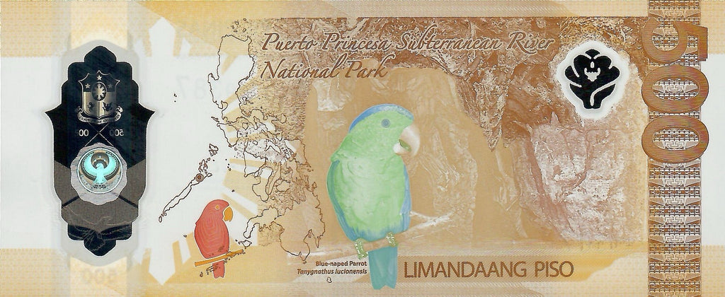 Philippines AA start prefix 500 piso 2024 polymer B1107a UNC